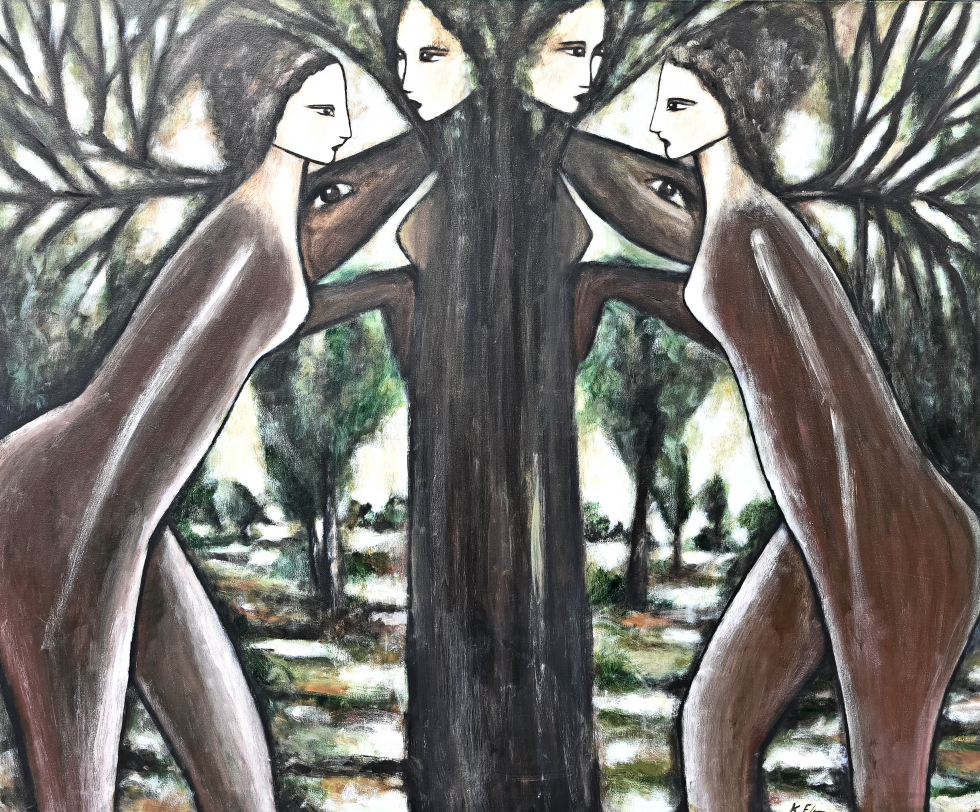 Cernunnos Gaia -acrylic on canvas