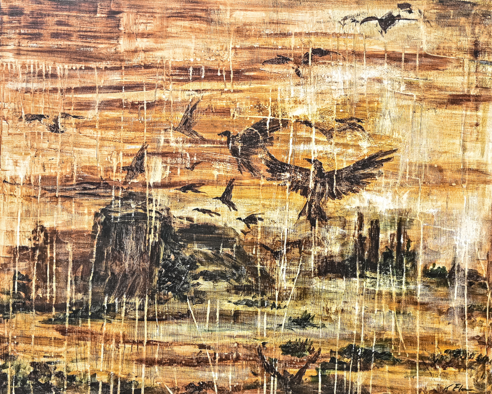 Canyon -acrylic on canvas